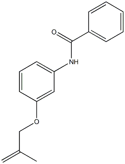 N-{3-[(2-methyl-2-propenyl)oxy]phenyl}benzamide Struktur