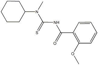 N-cyclohexyl-N'-(2-methoxybenzoyl)-N-methylthiourea Struktur