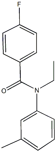 N-ethyl-4-fluoro-N-(3-methylphenyl)benzamide Struktur