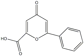 4-Oxo-6-phenyl-4H-pyran-2-carboxylic acid Struktur