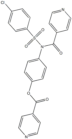 4-[[(4-chlorophenyl)sulfonyl](isonicotinoyl)amino]phenyl isonicotinate Struktur