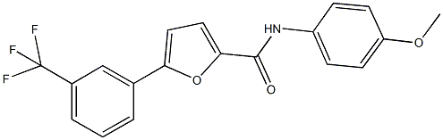 N-(4-methoxyphenyl)-5-[3-(trifluoromethyl)phenyl]-2-furamide Struktur