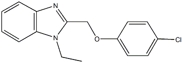 2-[(4-chlorophenoxy)methyl]-1-ethyl-1H-benzimidazole Struktur