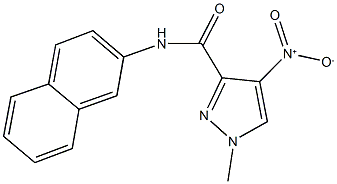 4-nitro-1-methyl-N-(2-naphthyl)-1H-pyrazole-3-carboxamide Struktur