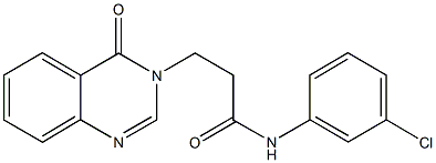 N-(3-chlorophenyl)-3-(4-oxo-3(4H)-quinazolinyl)propanamide Struktur