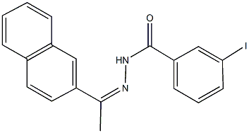 3-iodo-N'-[1-(2-naphthyl)ethylidene]benzohydrazide Struktur