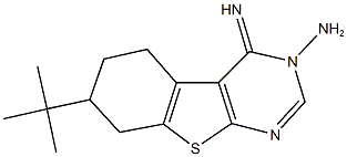 7-tert-butyl-4-imino-5,6,7,8-tetrahydro[1]benzothieno[2,3-d]pyrimidin-3(4H)-ylamine Struktur