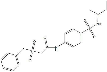 2-(benzylsulfonyl)-N-{4-[(sec-butylamino)sulfonyl]phenyl}acetamide Struktur