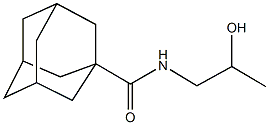 N-(2-hydroxypropyl)-1-adamantanecarboxamide Struktur