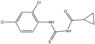 N-(cyclopropylcarbonyl)-N'-(2,4-dichlorophenyl)thiourea Struktur