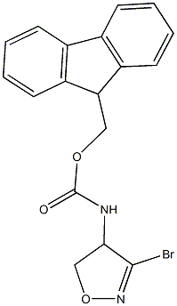 9H-fluoren-9-ylmethyl 3-bromo-4,5-dihydro-4-isoxazolylcarbamate Struktur