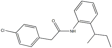 N-(2-sec-butylphenyl)-2-(4-chlorophenyl)acetamide Struktur