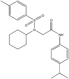 2-{cyclohexyl[(4-methylphenyl)sulfonyl]amino}-N-(4-isopropylphenyl)acetamide Struktur