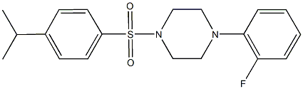 1-(2-fluorophenyl)-4-[(4-isopropylphenyl)sulfonyl]piperazine Struktur