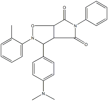 3-[4-(dimethylamino)phenyl]-2-(2-methylphenyl)-5-phenyldihydro-2H-pyrrolo[3,4-d]isoxazole-4,6(3H,5H)-dione Struktur