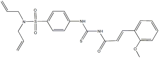 N,N-diallyl-4-[({[3-(2-methoxyphenyl)acryloyl]amino}carbothioyl)amino]benzenesulfonamide Struktur