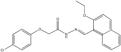 2-(4-chlorophenoxy)-N'-[(2-ethoxy-1-naphthyl)methylene]acetohydrazide Struktur