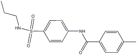 4-methyl-N-{4-[(propylamino)sulfonyl]phenyl}benzamide Struktur