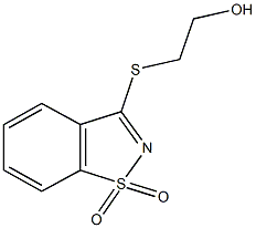 2-[(1,1-dioxido-1,2-benzisothiazol-3-yl)sulfanyl]ethanol Struktur