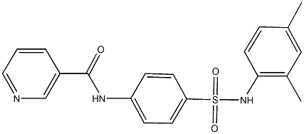 N-{4-[(2,4-dimethylanilino)sulfonyl]phenyl}nicotinamide Struktur