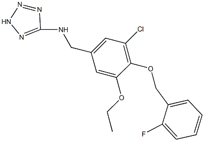 N-{3-chloro-5-ethoxy-4-[(2-fluorobenzyl)oxy]benzyl}-N-(2H-tetraazol-5-yl)amine Struktur