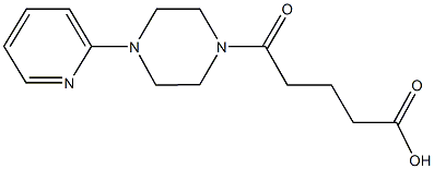 5-oxo-5-[4-(2-pyridinyl)-1-piperazinyl]pentanoic acid Struktur