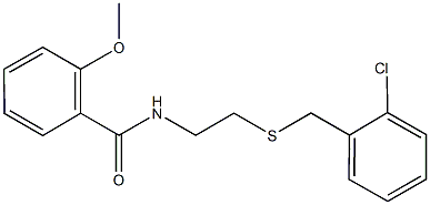 N-{2-[(2-chlorobenzyl)thio]ethyl}-2-methoxybenzamide Struktur