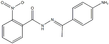 N'-[1-(4-aminophenyl)ethylidene]-2-nitrobenzohydrazide Struktur