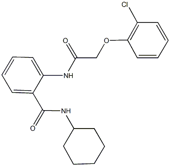 2-{[(2-chlorophenoxy)acetyl]amino}-N-cyclohexylbenzamide Struktur