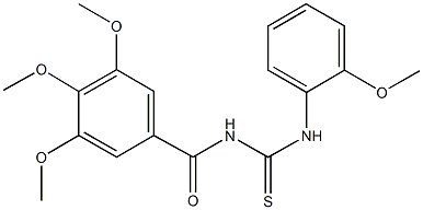 N-(2-methoxyphenyl)-N'-(3,4,5-trimethoxybenzoyl)thiourea Struktur