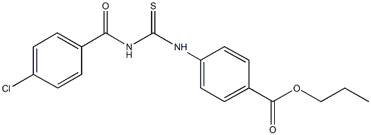 propyl 4-({[(4-chlorobenzoyl)amino]carbothioyl}amino)benzoate Struktur