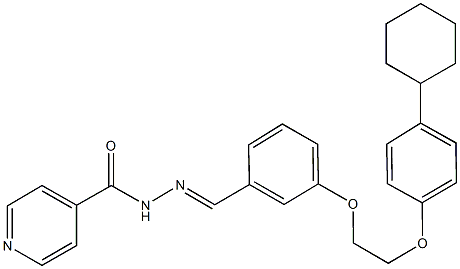 N'-{3-[2-(4-cyclohexylphenoxy)ethoxy]benzylidene}isonicotinohydrazide Struktur