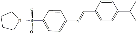 N-(4-isopropylbenzylidene)-N-[4-(1-pyrrolidinylsulfonyl)phenyl]amine Struktur