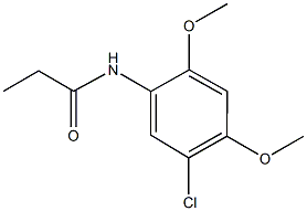 N-(5-chloro-2,4-dimethoxyphenyl)propanamide Struktur