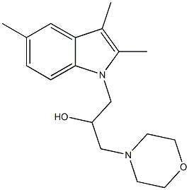 1-(4-morpholinyl)-3-(2,3,5-trimethyl-1H-indol-1-yl)-2-propanol Struktur