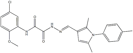 N-(5-chloro-2-methoxyphenyl)-2-(2-{[2,5-dimethyl-1-(4-methylphenyl)-1H-pyrrol-3-yl]methylene}hydrazino)-2-oxoacetamide Struktur