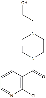 2-{4-[(2-chloro-3-pyridinyl)carbonyl]-1-piperazinyl}ethanol Struktur