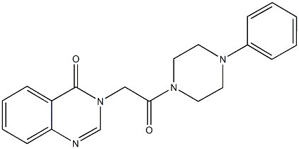 3-[2-oxo-2-(4-phenyl-1-piperazinyl)ethyl]-4(3H)-quinazolinone Struktur