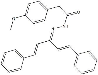 2-(4-methoxyphenyl)-N'-[3-phenyl-1-(2-phenylvinyl)-2-propenylidene]acetohydrazide Struktur