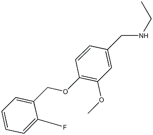 N-ethyl-N-{4-[(2-fluorobenzyl)oxy]-3-methoxybenzyl}amine Struktur