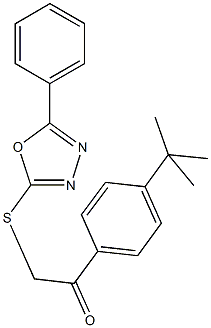 1-(4-tert-butylphenyl)-2-[(5-phenyl-1,3,4-oxadiazol-2-yl)thio]ethanone Struktur