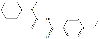 N-cyclohexyl-N'-(4-methoxybenzoyl)-N-methylthiourea Struktur