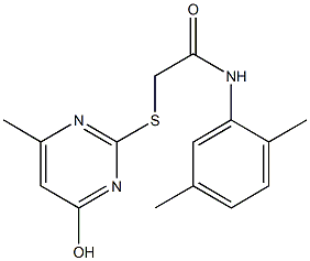 N-(2,5-dimethylphenyl)-2-[(4-hydroxy-6-methylpyrimidin-2-yl)sulfanyl]acetamide Struktur