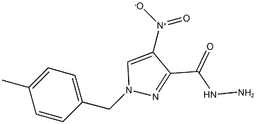 4-nitro-1-(4-methylbenzyl)-1H-pyrazole-3-carbohydrazide Struktur