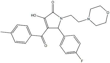 5-(4-fluorophenyl)-3-hydroxy-4-(4-methylbenzoyl)-1-[2-(4-morpholinyl)ethyl]-1,5-dihydro-2H-pyrrol-2-one Struktur