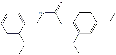 N-(2,4-dimethoxyphenyl)-N'-(2-methoxybenzyl)thiourea Struktur