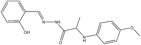 N'-(2-hydroxybenzylidene)-2-(4-methoxyanilino)propanohydrazide Struktur