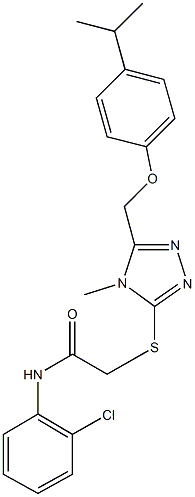 N-(2-chlorophenyl)-2-({5-[(4-isopropylphenoxy)methyl]-4-methyl-4H-1,2,4-triazol-3-yl}sulfanyl)acetamide Struktur