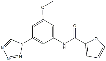 N-[3-methoxy-5-(1H-tetraazol-1-yl)phenyl]-2-furamide Struktur