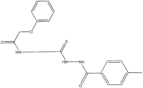 N-{[2-(4-methylbenzoyl)hydrazino]carbothioyl}-2-phenoxyacetamide Struktur